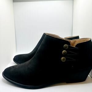 Life Stride Black Suede Ankle boots Size 9